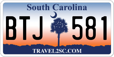 SC license plate BTJ581