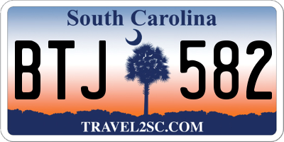 SC license plate BTJ582