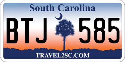 SC license plate BTJ585