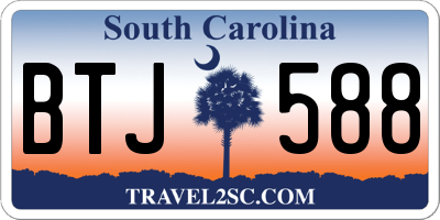 SC license plate BTJ588