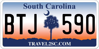 SC license plate BTJ590