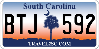 SC license plate BTJ592