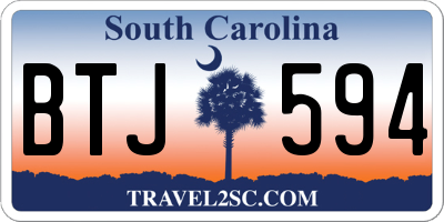 SC license plate BTJ594