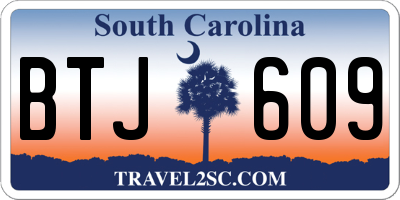 SC license plate BTJ609