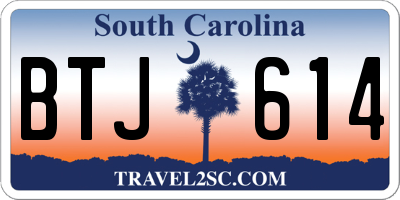 SC license plate BTJ614