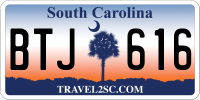 SC license plate BTJ616