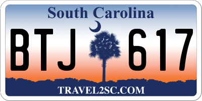 SC license plate BTJ617