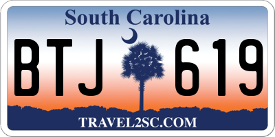 SC license plate BTJ619
