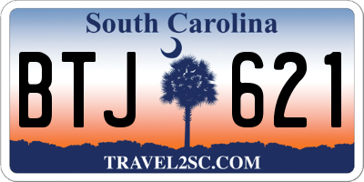 SC license plate BTJ621