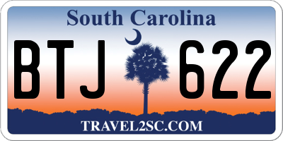 SC license plate BTJ622