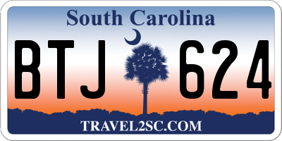 SC license plate BTJ624