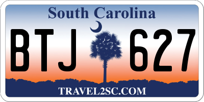 SC license plate BTJ627