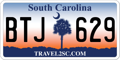 SC license plate BTJ629