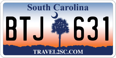 SC license plate BTJ631