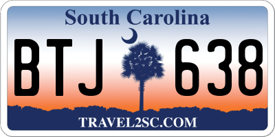 SC license plate BTJ638