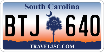 SC license plate BTJ640