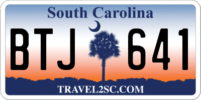 SC license plate BTJ641