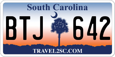 SC license plate BTJ642