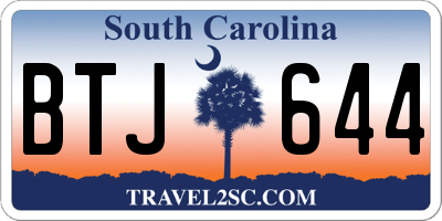 SC license plate BTJ644