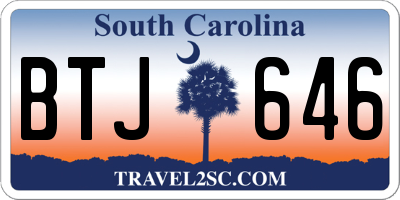 SC license plate BTJ646
