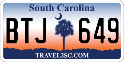 SC license plate BTJ649