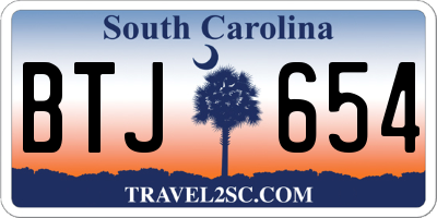 SC license plate BTJ654