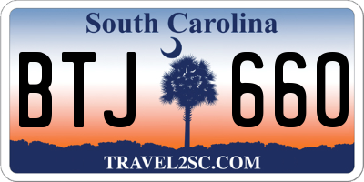 SC license plate BTJ660