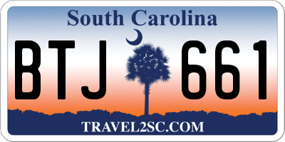 SC license plate BTJ661