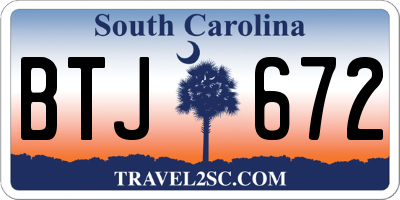 SC license plate BTJ672