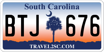SC license plate BTJ676