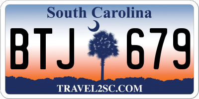 SC license plate BTJ679