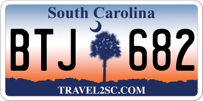 SC license plate BTJ682