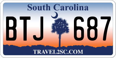 SC license plate BTJ687