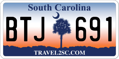 SC license plate BTJ691