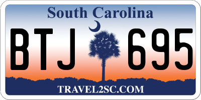 SC license plate BTJ695