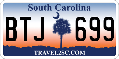 SC license plate BTJ699
