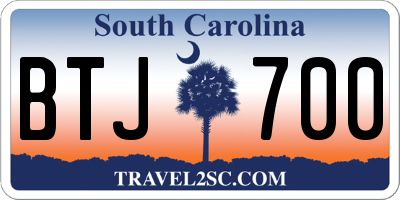 SC license plate BTJ700
