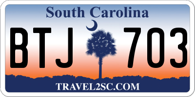 SC license plate BTJ703