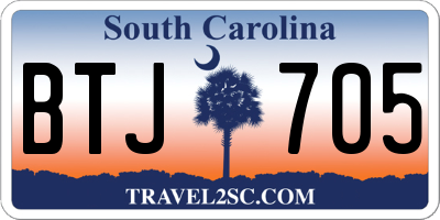 SC license plate BTJ705
