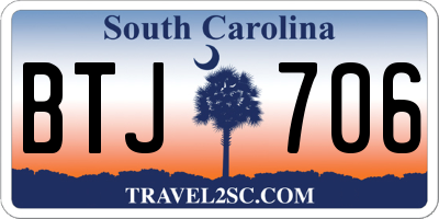 SC license plate BTJ706