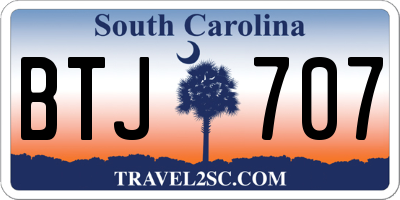 SC license plate BTJ707