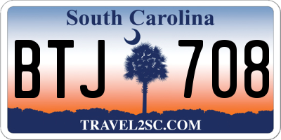 SC license plate BTJ708