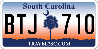 SC license plate BTJ710