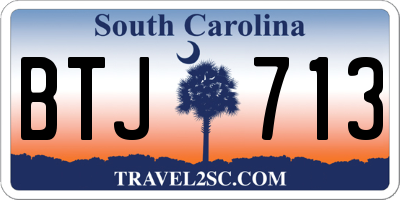 SC license plate BTJ713