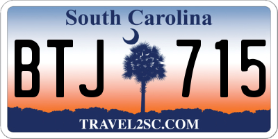 SC license plate BTJ715
