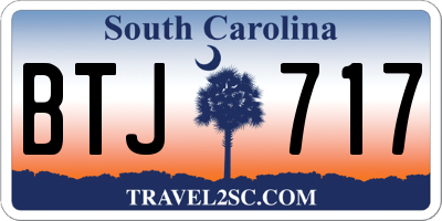 SC license plate BTJ717