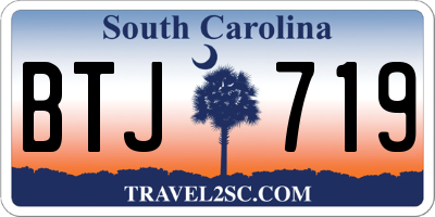 SC license plate BTJ719