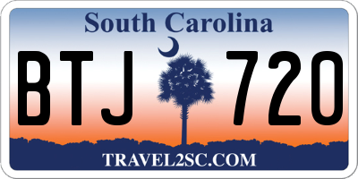 SC license plate BTJ720