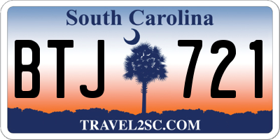 SC license plate BTJ721