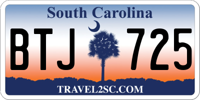 SC license plate BTJ725